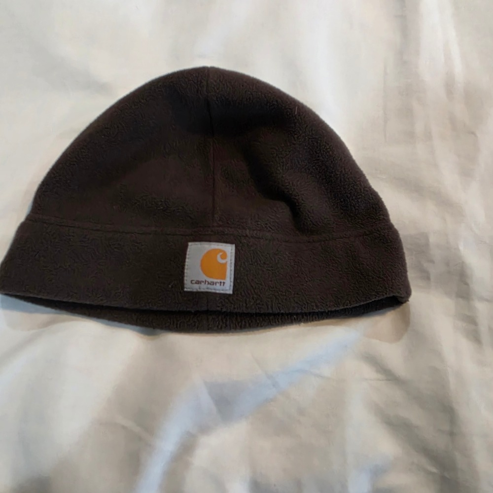 Carhartt Fleece Beanie Hat Mens OS Dark Brown Excellent Soft Warm Winter Cap